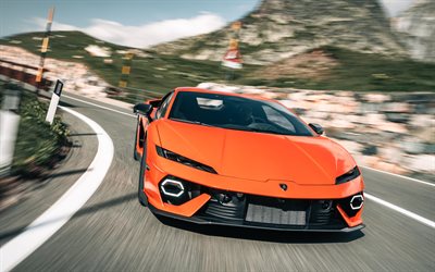 lamborghini temerario alleggerita, 4k, camino, 2026 coches, desenfoque de movimiento, lb634, superdeportivos, lamborghini temerario, coches italianos, lamborghini