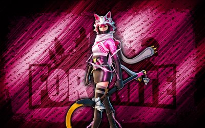vi fortnite, 4k, fond diagonal violet, grunge, fortnite, œuvres d'art, vi skin, personnages fortnite, vi, skin fortnite vi