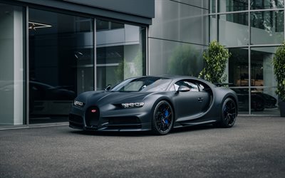 bugatti chiron sport 110, 4k, hypercars, 2021 voitures, supercars, 2021 bugatti chiron, voitures françaises, bugatti