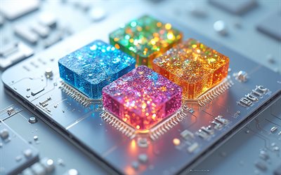 logotipo de brillo 3d de microsoft, 4k, fondo de tecnología gris, logotipo de microsoft, signo de microsoft, emblema de microsoft, logotipo de windows 11, emblema de windows 11, ventanas 11, logotipo de windows, ventanas