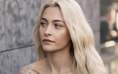 paris jackson, 4k, portrait, célébrité américaine, bokeh, femme blonde, stars de cinéma, actrice américaine, séance photo de paris jackson