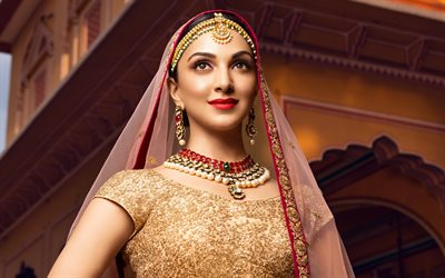 Kiara Advani, 4k, saree, indian actress, Bollywood, movie stars, pictures with Kiara Advani, beauty, popular actress, indian celebrity, Kiara Advani photoshoot