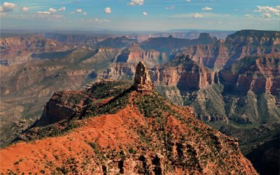 Grand Canyon, las montañas, las rocas, los estados unidos, verano, estados UNIDOS