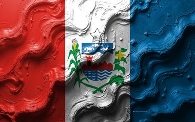 alagoas flag, 4k, textura da onda de pedra, bandeira de alagoas, 3d alagoas flag, brasil, alagoas state flag, bandeiras de estados brasileiros, alagoas