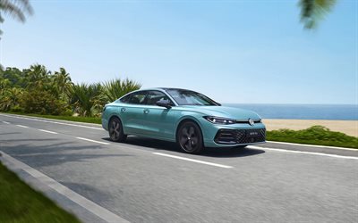 2026, volkswagen passat, b9, 4k, vista frontal, exterior, passat b9 sedán, volkswagen passat azul, nuevo volkswagen passat 2026, passat b9, coches alemanes, volkswagen