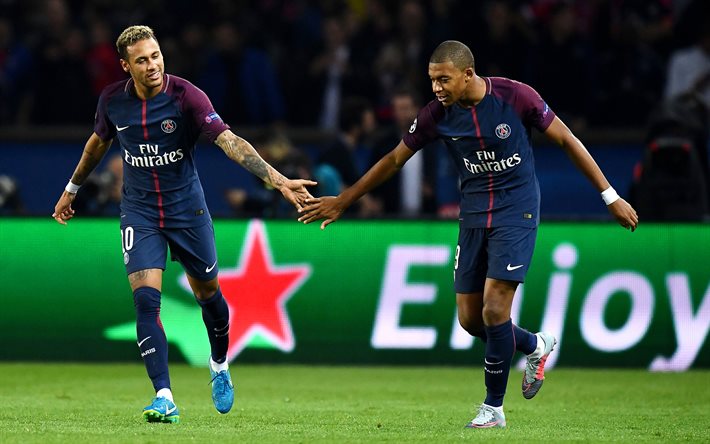 Image result for Neymar Jr with Kylian Mbappe