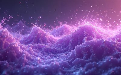 الموجات ثلاثية الأبعاد البنفسجي, 4k, مبدع, مجردة الأمواج ثلاثية الأبعاد, قوام ثلاثي الأبعاد, خلفيات البنفسجي 3d, العمل الفني, الموجات ثلاثية الأبعاد, خلفيات ثلاثية الأبعاد