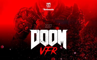 4k, Doom VFR, 2017 oyunları, poster, Doom