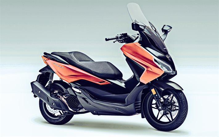 Honda Forza 125, 4k, studio, 2023 bikes, scooters, 2023 Honda Forza 125, japanese motorcycles, Honda