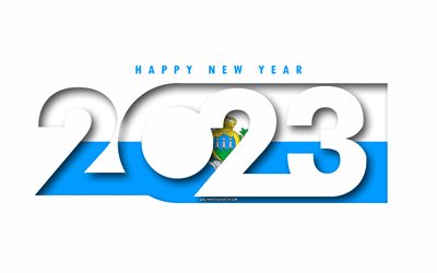 feliz año nuevo 2023 san marino, fondo blanco, san marino, arte mínimo, conceptos de san marino 2023, san marino 2023, fondo de san marino 2023, 2023 feliz año nuevo san marino