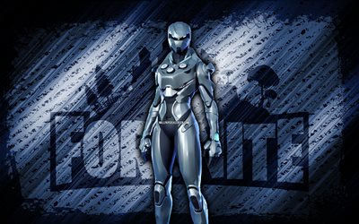 Elite Criterion Fortnite, 4k, blue diagonal background, grunge art, Fortnite, artwork, Elite Criterion Skin, Fortnite characters, Elite Criterion, Fortnite Elite Criterion Skin