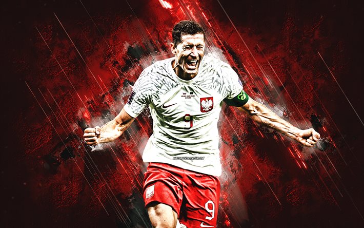 روبرت ليفاندوفسكي, منتخب بولندا لكرة القدم, قطر 2023, لاعب كرة قدم بولندي, إلى الأمام, الحجر الأحمر الخلفية, كأس العالم 2023, بولندا, كرة القدم