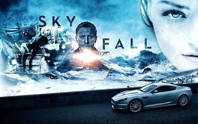 Skyfall, el cartel, el actor Daniel Craig