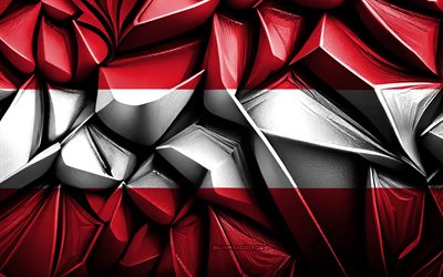Flag of Austria, 4k, 3d creative texture, Austria 3d flag, Europe, Austria flag, 3d art, Austria, flag of European countries