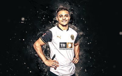 max aarons, 4k, luces neón blancas, valencia fc, la liga, futbolistas ingleses, max aarons 4k, fútbol americano, fútbol, valencia cf, laliga, max aarons valencia