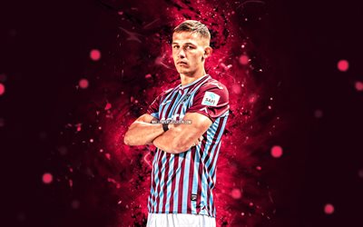 danylo sikan, 4k, mor neon işıklar, trabzonspor fc, süper lig, ukraynalı futbolcular, danylo sikan 4k, futbol, danylo sikan trabzonspor