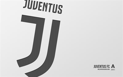 Juventus FC logo, 4k, white background, carbon art, Juventus FC emblem, italian football club, Serie A, Italy, Juventus FC, football, Juve
