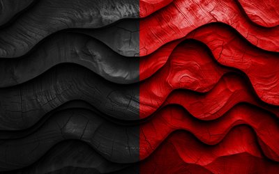 4k, Namur flag, Provinces of Belgium, wooden 3D waves flags, Day of Namur, flag of Namur, Belgium, Namur wooden flag, Europe, Belgian provinces, Namur