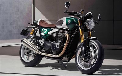 triumph speed ​​twin 1200 cafe racer sürümü, 4k, süper bisikletler, 2026 bisiklet, ingiliz motosikletleri, 2026 triumph speed ​​twin 1200 cafe racer sürümü, zafer