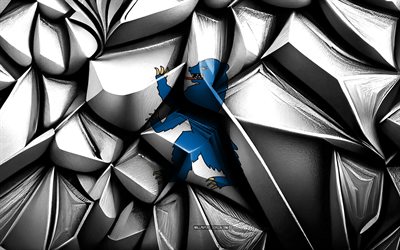 علم بوسكيرود, 4k, نسيج إبداعي ثلاثي الأبعاد, علم بوسكيرود ثلاثي الأبعاد, المناطق النرويجية, النرويج, فن ثلاثي الأبعاد, علم منطقة بوسكيرود, بوسكيرود