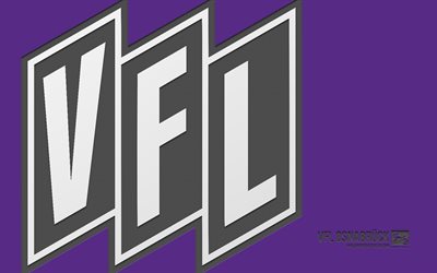 vfl osnabruck logotyp, 4k, lila bakgrund, kolkonst, vfl osnabruck emblem, tysk fotbollsklubb, bundesliga 2, tyskland, osnabruck fc, fotboll, vfl osnabruck