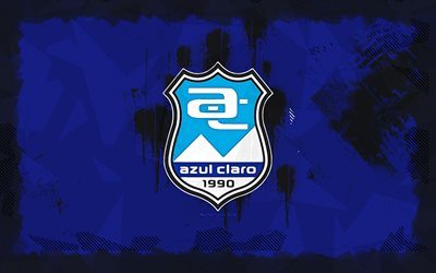logo grunge azul claro numazu, 4k, j3 league, fond grunge bleu, football, emblème azul claro numazu, logo azul claro numazu, azul claro numazu, club de football japonais, azul claro numazu fc