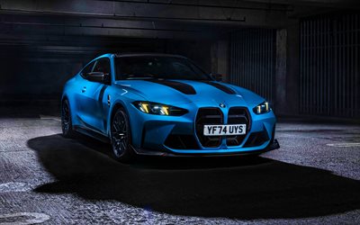 bmw m4 cs, 4k, parken, 2025 autos, supersportwagen, g82, blue bmw m4, hdr, bmw m4 g82, deutsche autos, bmw
