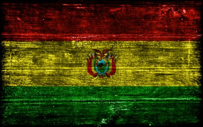 bolivia träflagga, 4k, träregra flaggor, sydamerikanska länder, bolivias flagga, bolivia dag, sydamerika, boliviansk flagga, bolivia, bolivianska nationella symboler, bolivia flagga