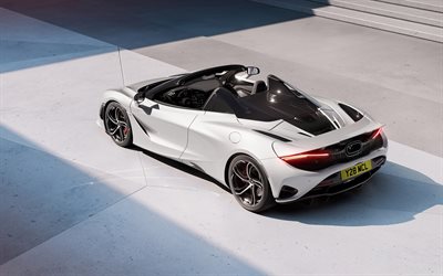 2024, McLaren 750S Spider, top view, exterior, supercar, white McLaren 750S, luxury sports cars, McLaren