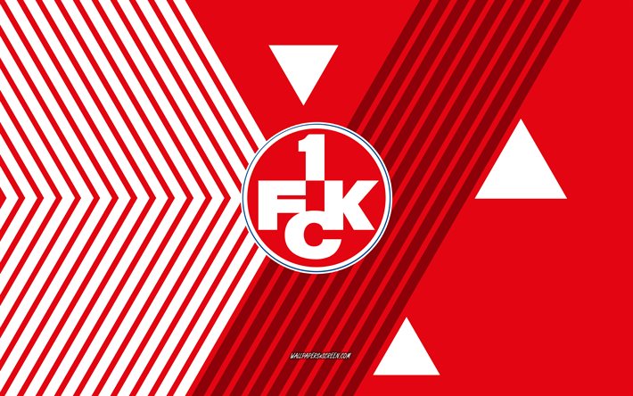 1 कैसरस्लॉटर्न एफसी लोगो, 4k, जर्मन फुटबॉल टीम, लाल सफेद रेखाएँ पृष्ठभूमि, 1 कैसरस्लॉटर्न एफसी, बुंडेसलीगा 2, जर्मनी, लाइन आर्ट, 1 कैसरस्लॉटर्न एफसी प्रतीक, फ़ुटबॉल