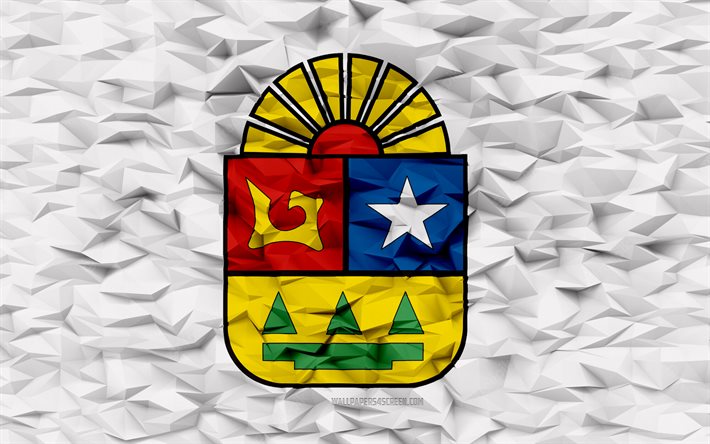 킨타나로오의 국기, 4k, 모렐로스 주, 3d 다각형 배경, 킨타나로오 플래그, 3d 다각형 텍스처, 킨타나 루의 날, 3차원, 킨타나로오, 기, 멕시코 국가 상징, 3d 아트, 킨타나 루, 멕시코