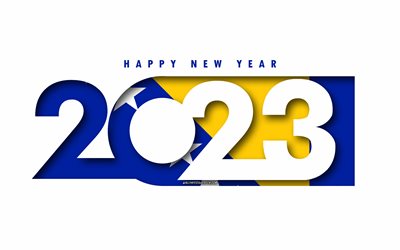 feliz año nuevo 2023 bosnia y herzegovina, fondo blanco, bosnia y herzegovina, arte mínimo, conceptos de bosnia y herzegovina 2023, bosnia y herzegovina 2023, antecedentes de bosnia y herzegovina 2023, 2023 feliz año nuevo bosnia y herzegovina