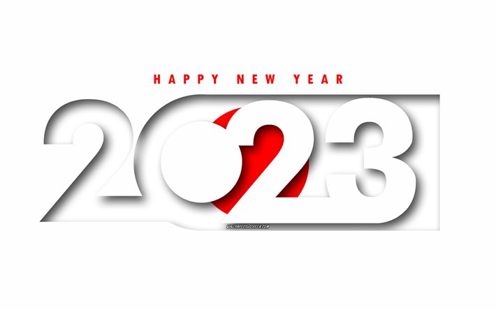 Happy New Year 2023 Japan, white background, Japan, minimal art, 2023 Japan concepts, Japan 2023, 2023 Japan background, 2023 Happy New Year Japan