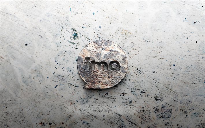 IMO stone logo, 4K, stone background, IMO 3D logo, social networks, creative, IMO logo, grunge art, IMO