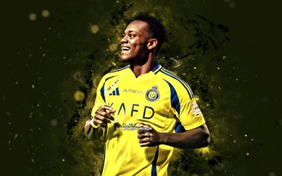 جيون دوران, 4k, أضواء النيون الصفراء, الناصر, الدوري السعودي للمحترفين, لاعبي كرة القدم الكولومبي, جيون دوران 4k, كرة القدم, جيون دوران الناصر, الناصر fc
