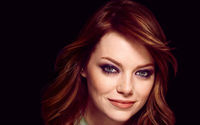 Emma Stone, actress, girls, beauty, 2016, red-haired girl, 5k, face