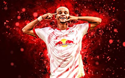 xavi simons, 4k, rote neonlichter, rb leipzig, bundesliga, niederländische fußballer, xavi simons 4k, fußballfußball, rasenballsport leipzig, xavi quentin shay simons, xavi simons rb leipzigig
