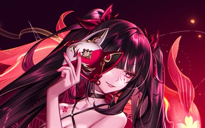 輝き, 4k, マスク, ホンカイスターレール, 火の炎, 漫画, アニメキャラクター, 蝶, ホンカイスターレールのキャラクター, スパークルホンカイスターレール