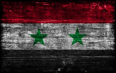 syrien träflagga, 4k, träregra flaggor, asiatiska länder, syriens flagg, syriens dag, asien, syrisk flagga, syrien, syriska nationella symboler, syrien flagga