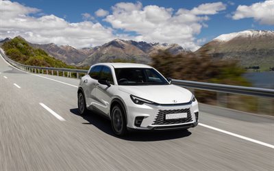 lexus lbx slappna av, 4k, motorväg, 2025 bilar, övergång, nz spec, vit lexus lbx, 2025 lexus lbx, japanska bilar, lexus lbx, lexus