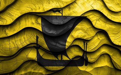 4k, bandera de nordland, condados de noruega, banderas de madera con ondas 3d, día de nordlandia, noruega, bandera de madera de nordland, condados noruegos, nordlandia