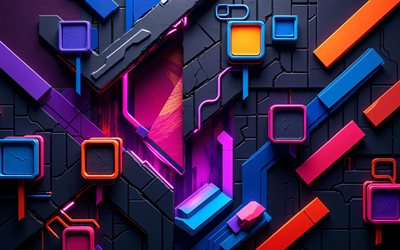 4k, figuras oscuras en 3d, creativo, prismas, cubos, fondo oscuro 3d, paralelepípedos, patrones 3d, fondos 3d, formas geométricas, geometría, fondos abstractos oscuros, figuras geométricas