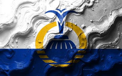 ऑरलैंडो झंडा, 4k, पत्थर की लहर बनावट, अमेरिकी शहरों के झंडे, ऑरलैंडो का झंडा, 3डी ऑरलैंडो झंडा, यूएसए, ऑरलैंडो शहर का झंडा, ऑरलैंडो, फ्लोरिडा