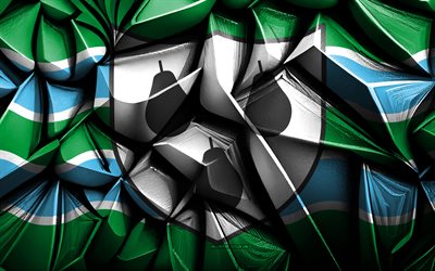 bandera de worcestershire, 4k, textura creativa 3d, bandera 3d de worcestershire, condados ceremoniales, inglaterra, arte 3d, bandera de la región de worcestershire, worcestershire