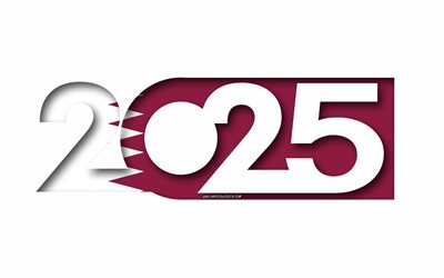 2025 Qatar, white background, Qatar, minimal art, 2025 Qatar concepts, Qatar 2025, flag of Qatar, 2025 Qatar background, Qatar flag