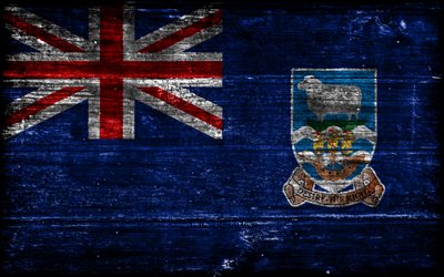 falklandsöar träflagga, 4k, träregra flaggor, sydamerikanska länder, falklands öar, dag i falklandsöarna, sydamerika, falklandsöarna, falklandsöarnas nationella symboler, falklandsöar flagga