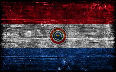 paraguay träflagga, 4k, träregra flaggor, sydamerikanska länder, paraguay, sydamerika, paraguayn flagga, paraguayn nationella symboler, paraguay flagga