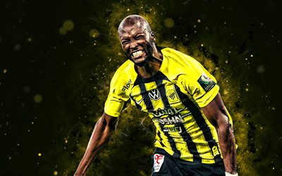 Danilo Pereira, 4k, yellow neon lights, Al-Ittihad Club, Saudi Professional League, Portuguese footballers, Danilo Pereira 4K, football, soccer, Al-Ittihad FC, Al-Ittihad Saudi Arabian Club, Danilo Pereira Al-Ittihad