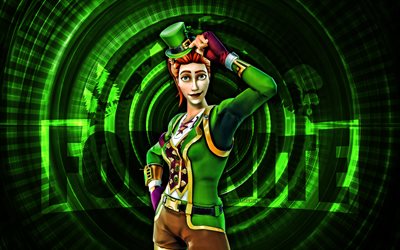 sargento green clover fortnite, 4k, fondo espiral verde, fortnita, creativo, sgt green clover skin, piel del trébol verde del sargento fortnite, sargento trébol verde, personajes de fortnite