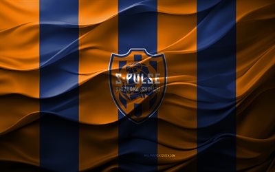 4k, shimizu s pulse 로고, 블루 오렌지 3d 배경, j1 리그, shimizu s pulse emblem, 일본 축구 팀, shimizu s pulse 플래그, 3d 텍스처, 일본, shimizu s pulse, 축구, shimizu esuparusu